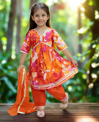 Alia cut Kurti Afghani Pant set