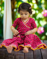 Angrakha Kurti and Skirt Set