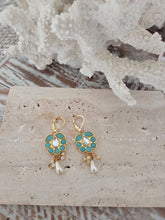 Kids Ethnic Kundan Earrings - Turquoise blue