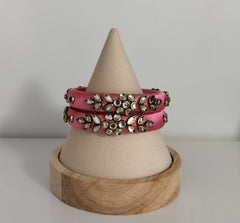 Silk Thread Kundan Bangles - Set of 2