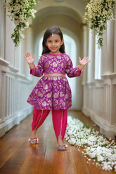 Classy Silk Peplum top with Silk Tulip Pants