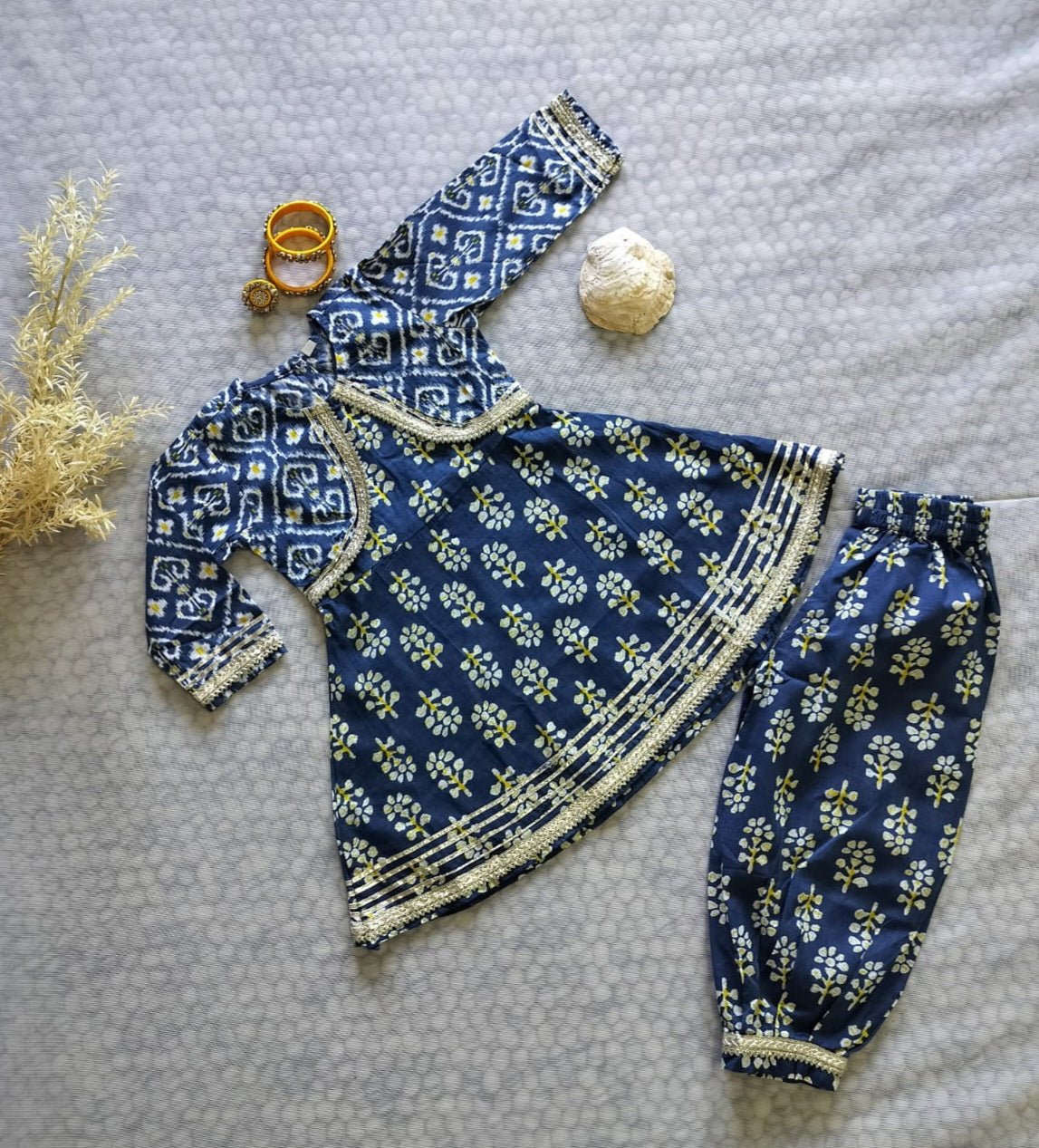 Designer Bandhini Afghani Set