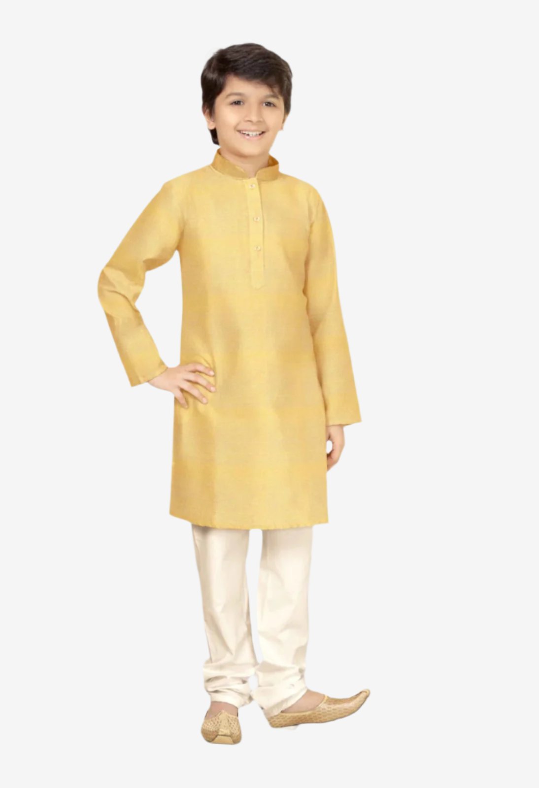 Elegant Kurta Pyjama Set - Golden