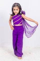 Georgette Indo western Coord Set