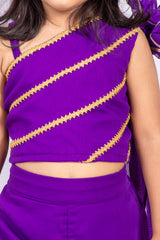 Georgette Indo western Coord Set