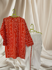 Festive Bandhini Kurta with Dhoti