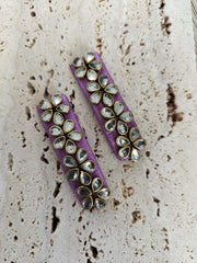 Silk Thread Kundan Hand Crafted - Hair Clips
