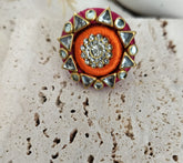 Hand Crafted Kundan Rings (adjustable size)