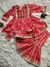 Hand emroidered Floral Sharara Set