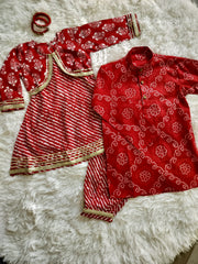 Designer Bandhini Afghani Set