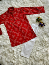 Bandhini Kurta Set - Red