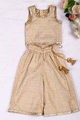 Golden Top and Palazzo Set