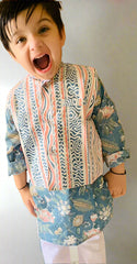 Little Tiger's Kurta Jacket Set