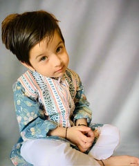 Little Tiger's Kurta Jacket Set