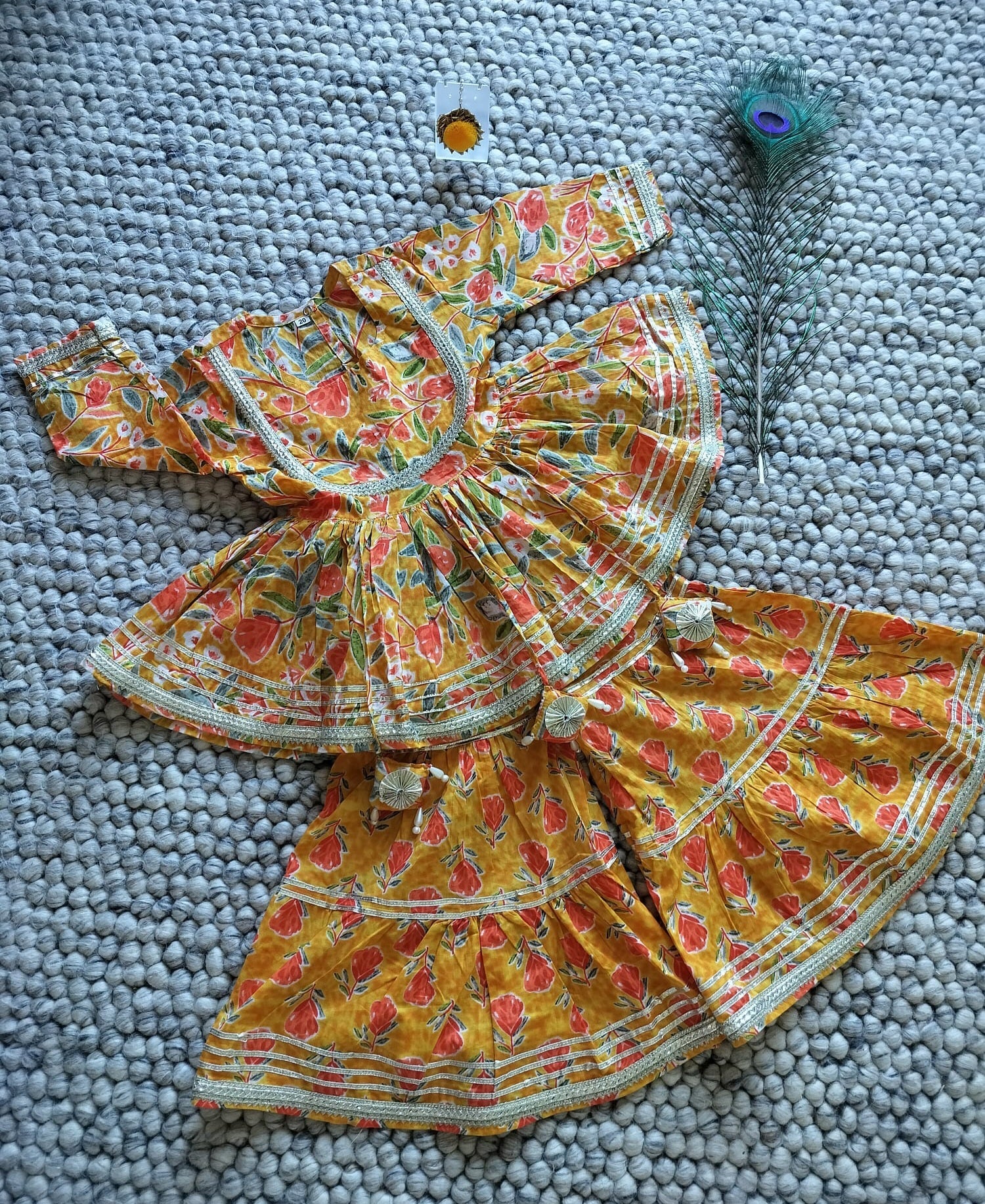 Marigold Ethnic Sharara Set