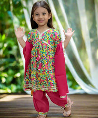 Alia cut Kurti Afghani Pant set