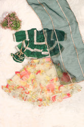 Organza Lehenga with Potli Bag