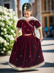 Velvet Lehnga Choli