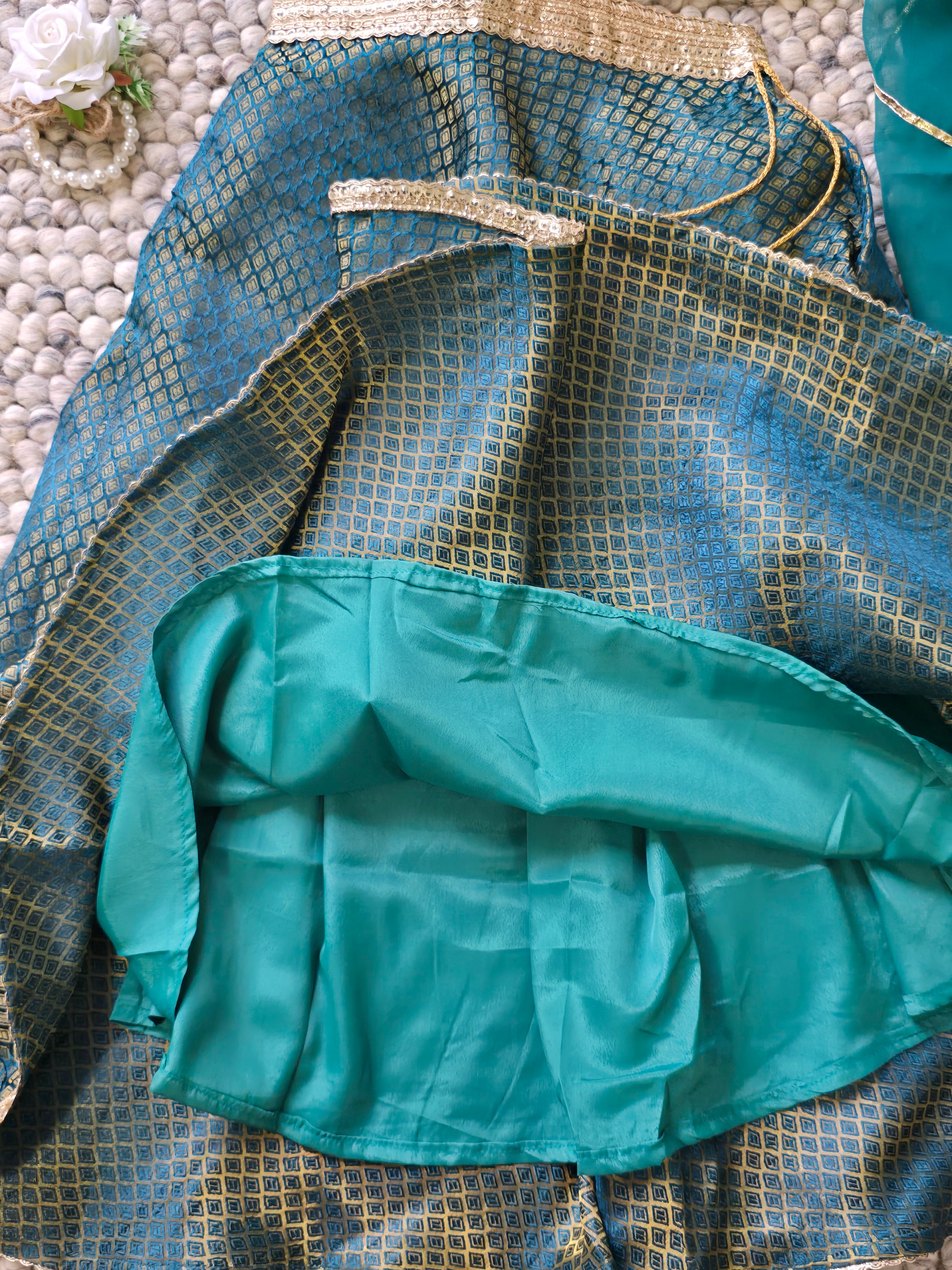 Peacock Indo-Western Lehenga Set