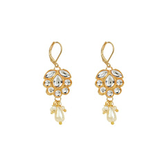 Kids Ethnic Kundan Earrings - White