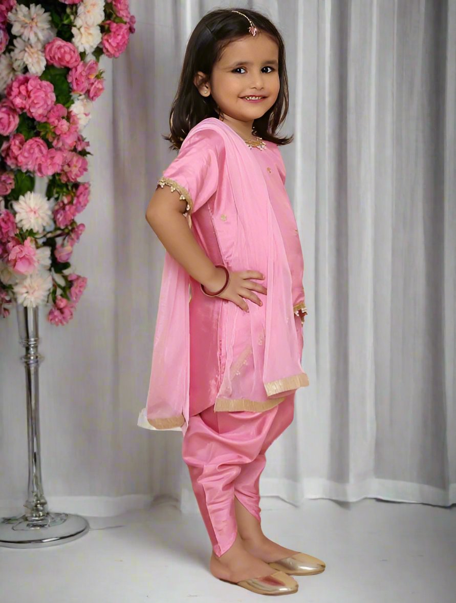 Blush Bloom Dhoti Pants Set