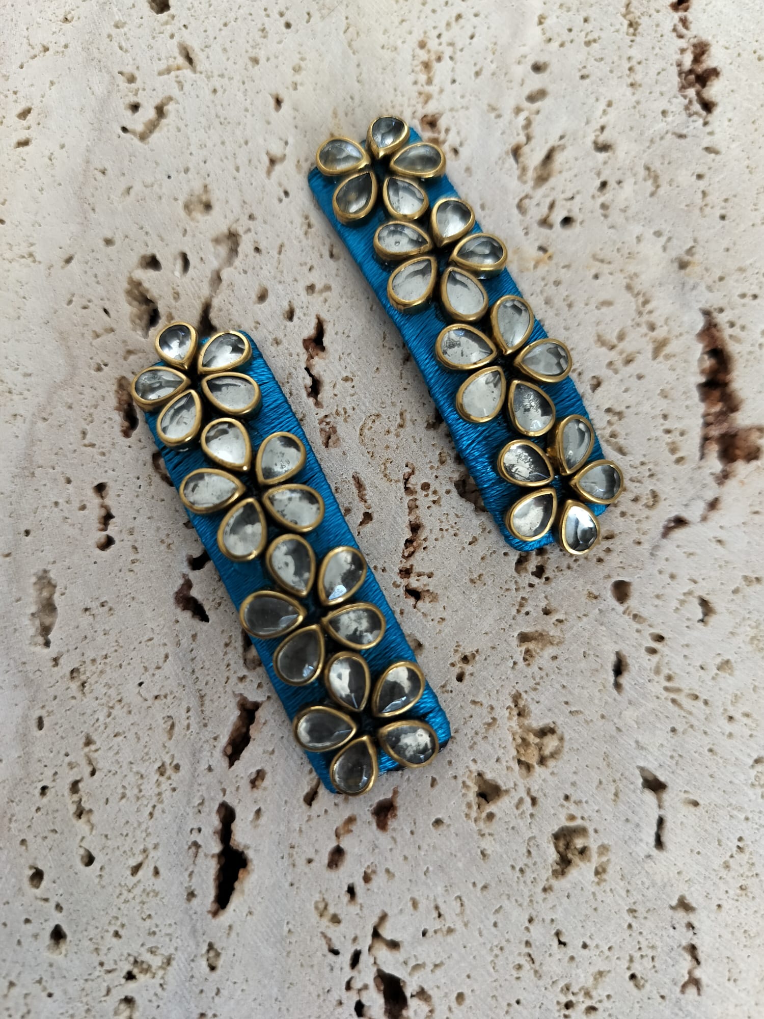 Silk Thread Kundan Hand Crafted - Hair Clips