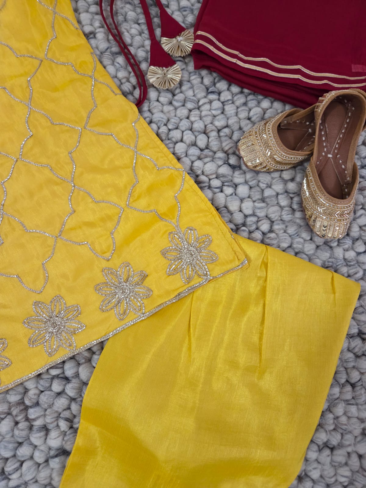 Gold Designer  Salwar Suit