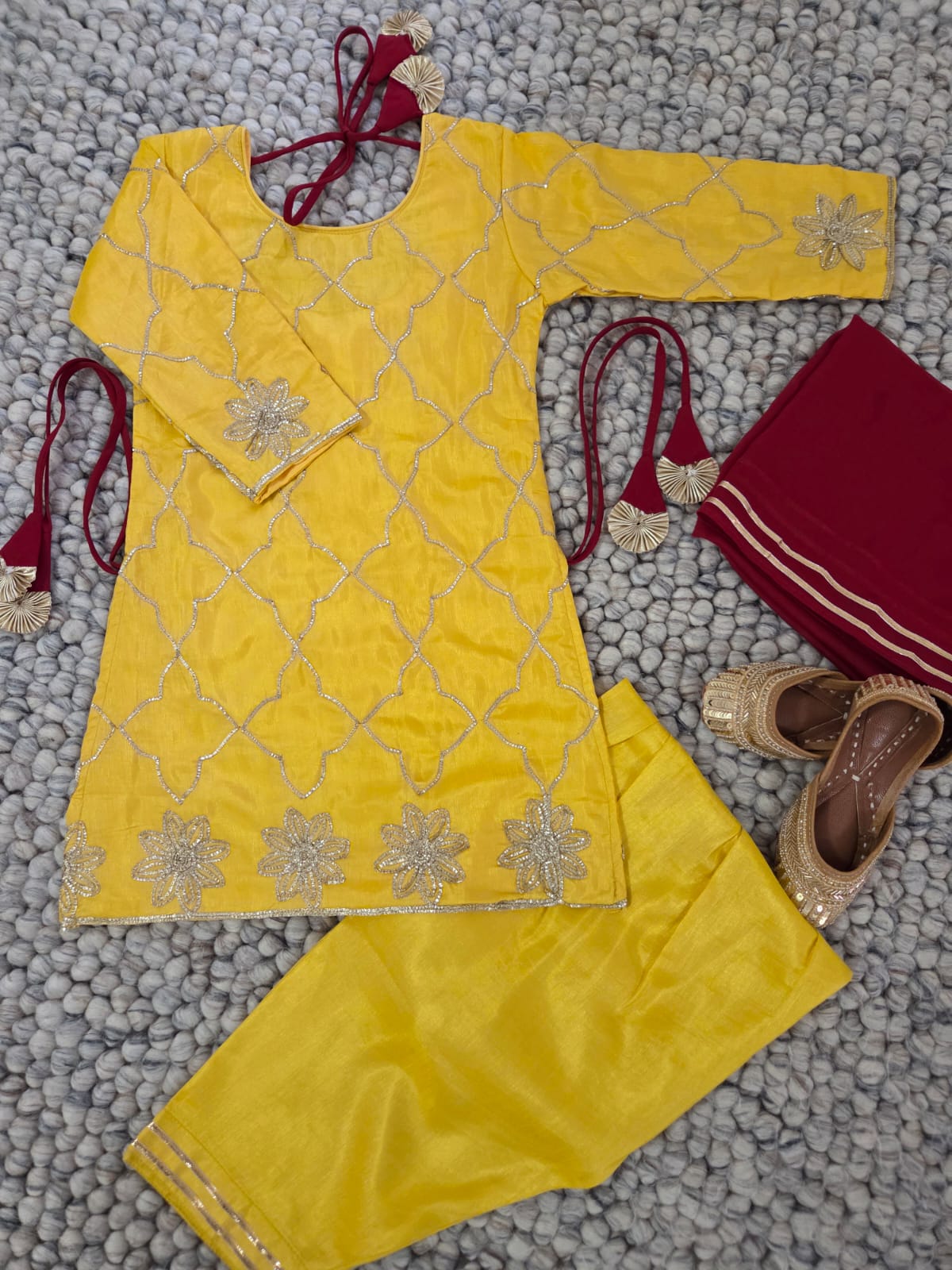 Gold Designer  Salwar Suit