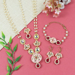 Meenakari -Kundan Stone Ethnic Jewellery Set for Girls