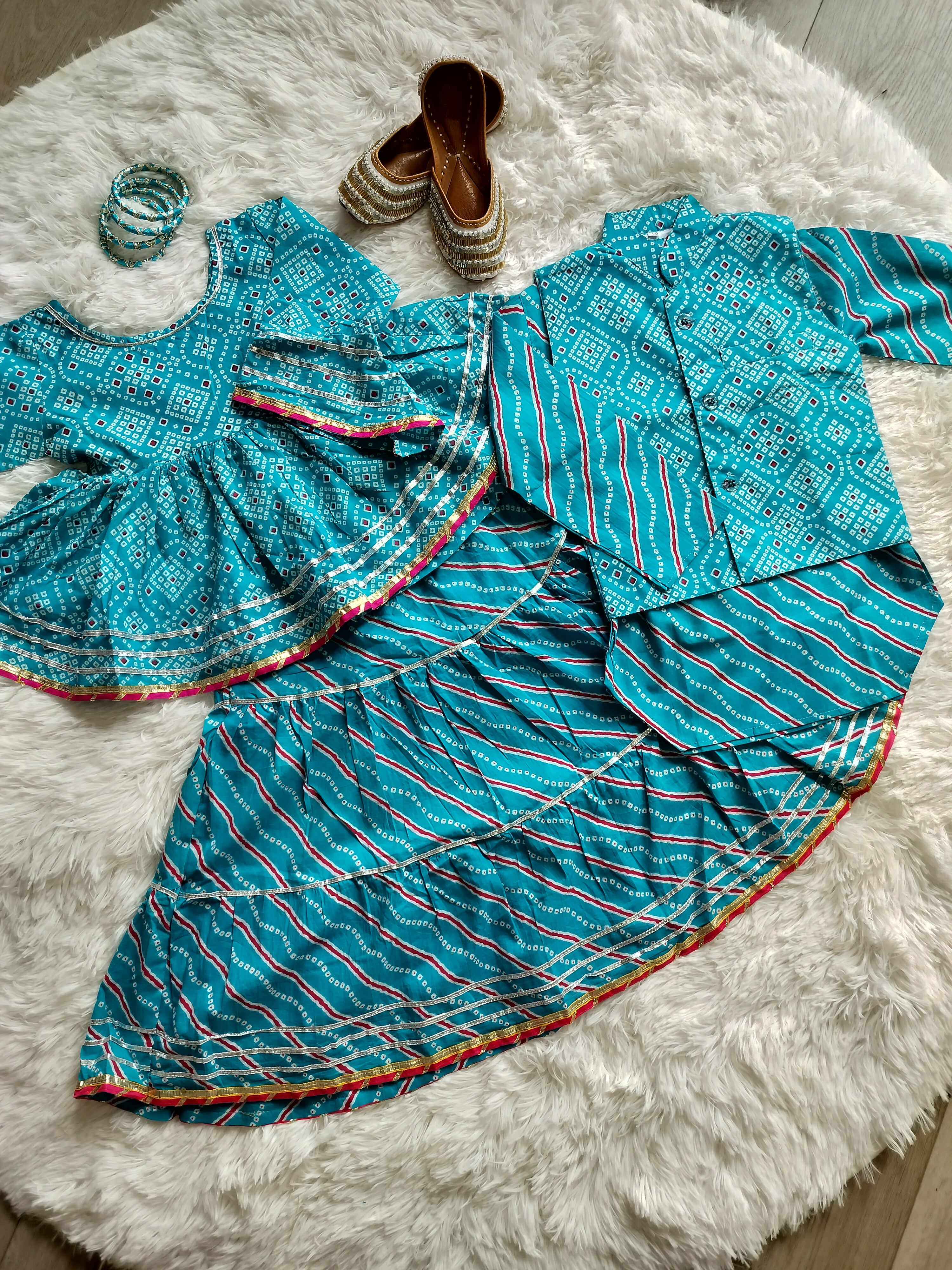 Lotus Ghagra Set