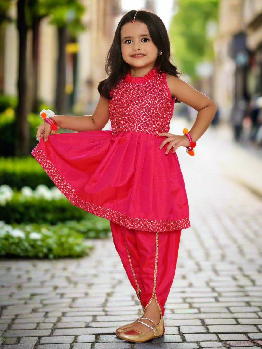 Peplum Dhoti Set