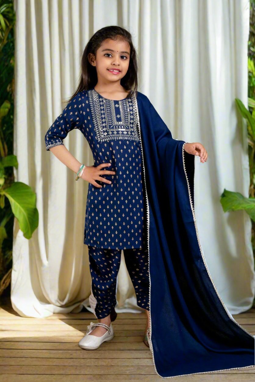 Royal Designed Kurti  with Tulip pants
