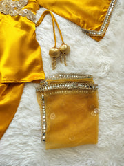 Satin Suit With Tulip Pants